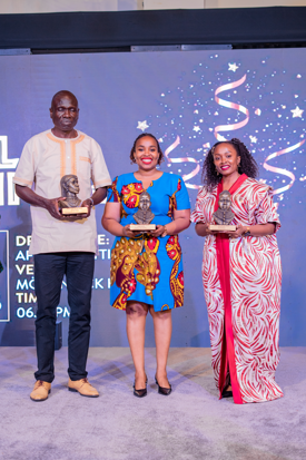 Three PRSK Award winners holding their Moran trophies