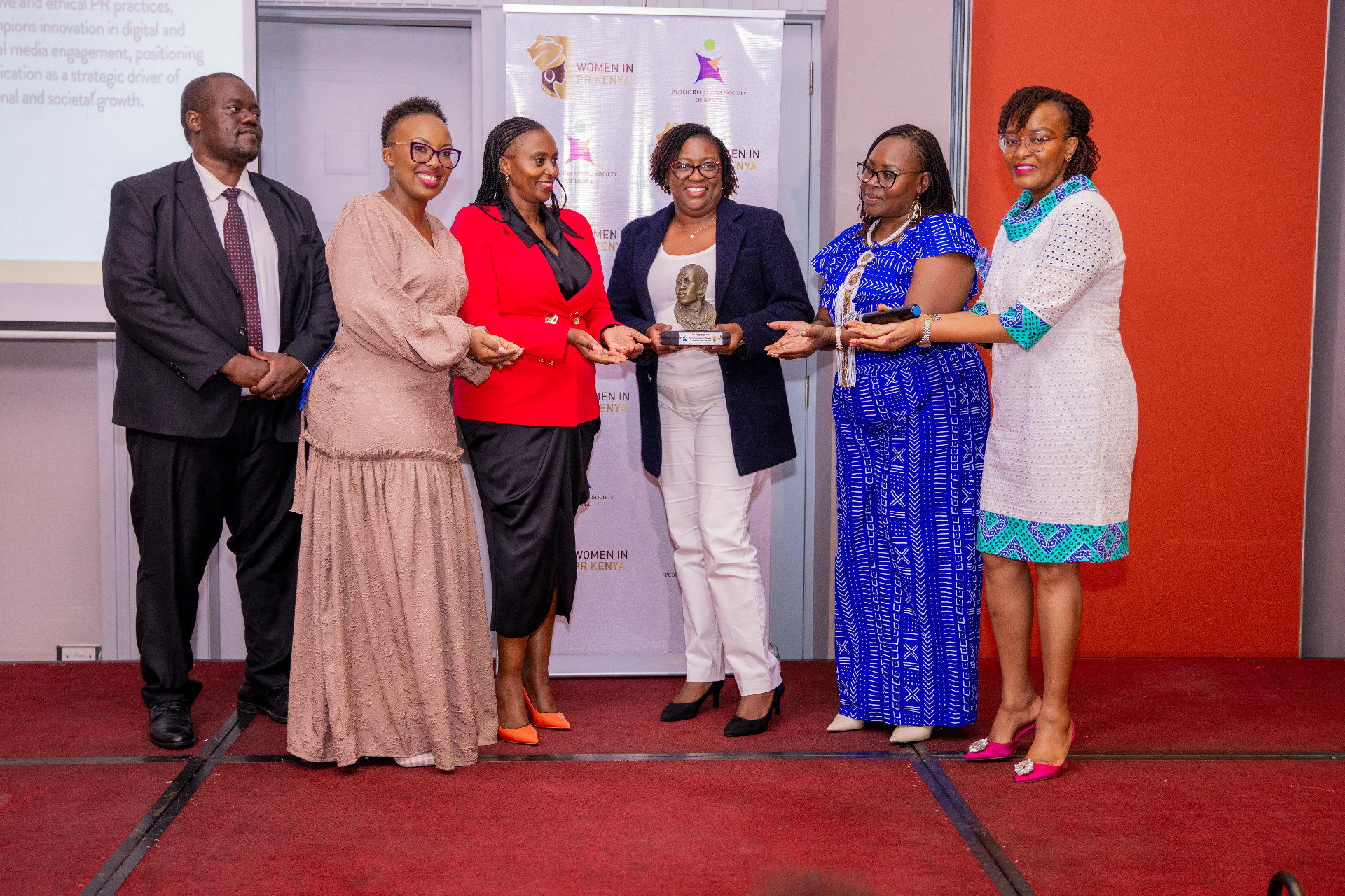 Trailblazing Women in PR 2026 honouree receiving her award alongside PRSK leadership