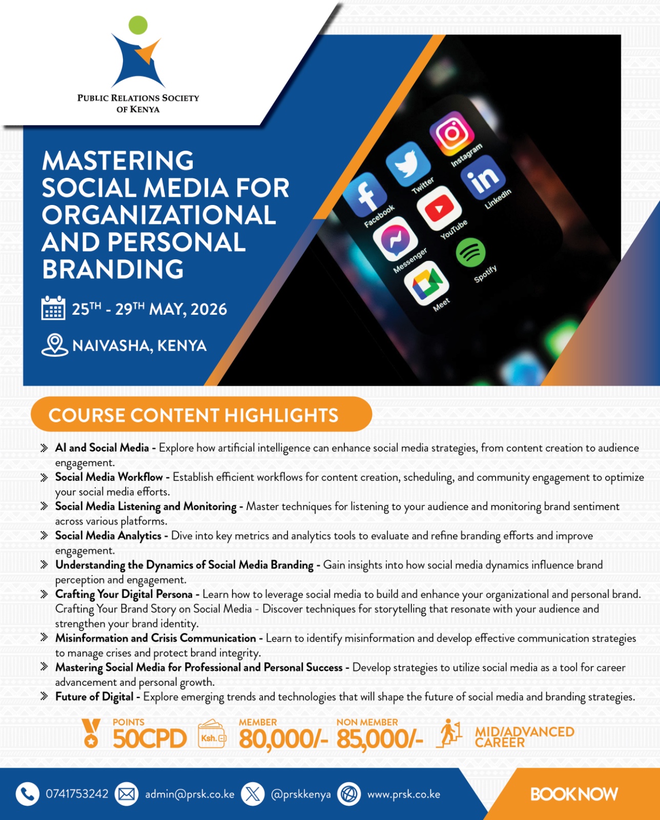 Mastering Social Media for Organizational and Personal Branding full brochure