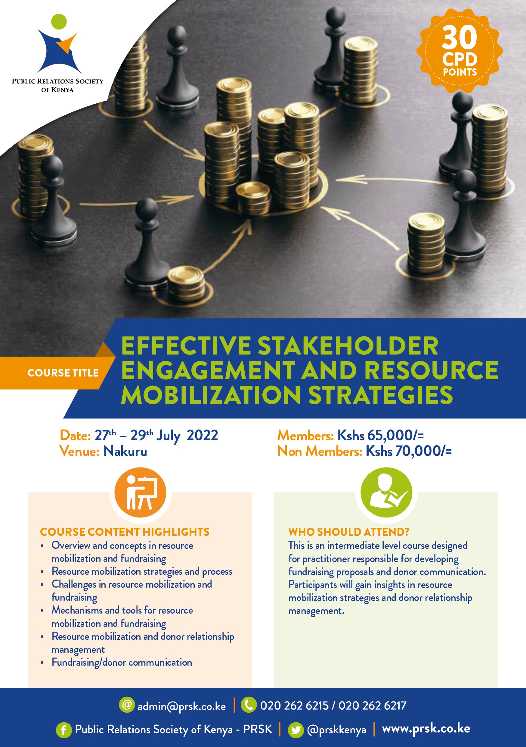 PRSK – Stakeholder Engagement, Communication, Resource Mobilization and Fundraising